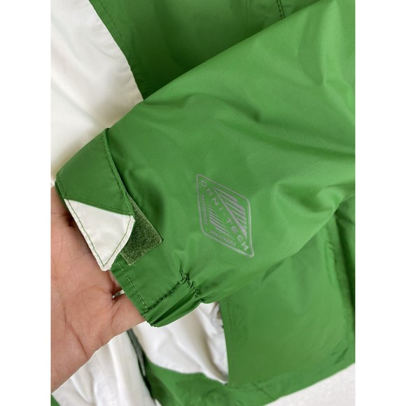 Columbia Women Green white Jacket omni-tech jacket size M rain jacket flaw - Picture 5 of 16